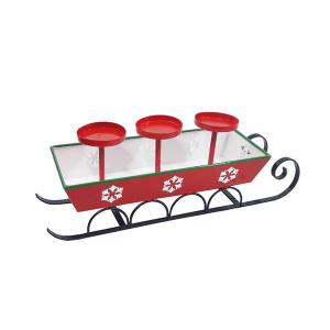 Castical Treno Ferro para 3 Velas 16X15X50Cm