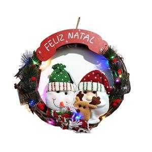 Guirlanda Natal Decor.trio Bonecos Natalino com Placa e 20Leds 36Cm