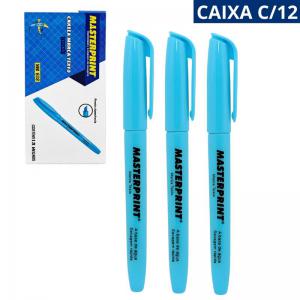 Marca Texto  Azul Caixa com 12 Unidades - Master Print