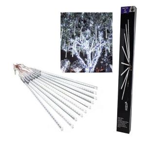 Pisca Natal Tubo Led Branco Frio Efeito Snow Fall com 8 Tubo Bivolt 50Cm