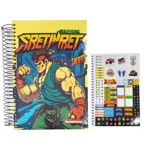 Caderno 20X1 320Fls.c.d.esp.games C/Bolsa e Adesivo Unidade