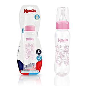 Mamadeira Decorada 240Ml Bico Convencional Rosa - Cefisa
