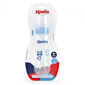 Mamadeira Decorada 240Ml Bico Convencional Azul - Cefisa