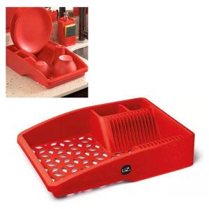 Escorredor de Louça Slim Vermelho Uz Plástico