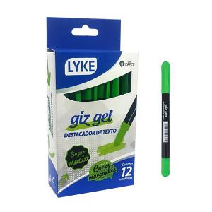 Marca Texto Giz Gel Verde com 12 Unidades - Like