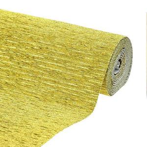 Papel Crepom Impermeavél Metalizado Ouro 48Cmx2M Unidade - Ridet