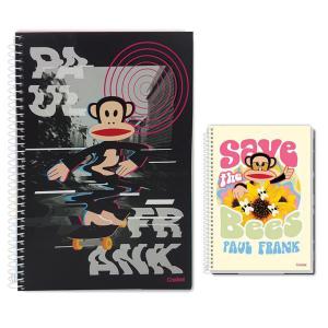 Caderno 12 Matéria 192 Folhas Capa Dura com Bolsa e Adesivo Paul Frank Unidade - Credeal