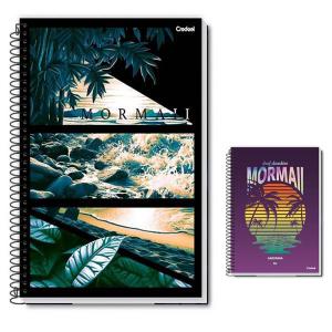 Caderno 16 Matéria 256 Folhas Capa Dura com Bolsa e Adesivo Mormaii Masculino Unidade - Credeal