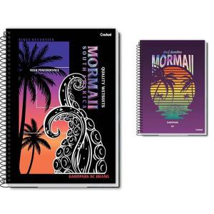 Caderno 20 Matéria 320 Folhas Capa Dura com Bolsa e Adesivo Mormaii Masculino Sortidos - Credeal