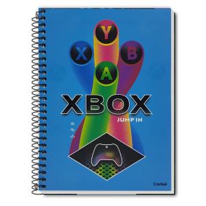 Caderno 16X1 256 Fls.c.d com Bolsa e Adesivo X-Box Unidade - Credeal