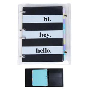 Caderno Argolado 80 Fls.c.flex. Transparente C/Preto 10 Div. - Polibras
