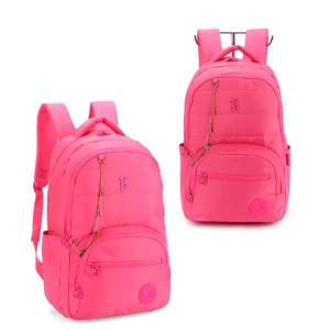 Mochila Escolar e Laptop Juvenil Barbie Pink 45X30X13Cm - Luxcel