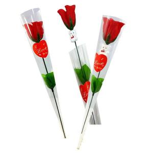 Botao Rosa Vermelho com Mini Ursinho 35Cm - Freecom