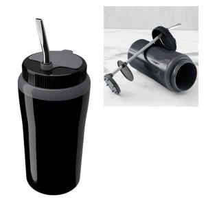 Copo Termico e Bomba para Tereré Preto 650Ml - Unitermi