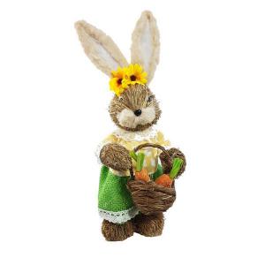 Coelho Femea Pascoa Rustico para Decoração 33Cm - Iracema