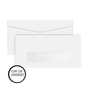 Envelope Carta Oficio C/Janela 114X229Mm Branco com 100 Unidade - Tilibra