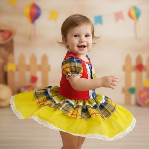 Vestido Festa Junina Laura Baby Tamanho P Sortido - Magedu