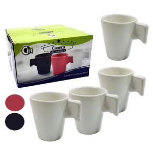 Jogo Xicara P/Cafe Ceramica com 4 Peças 85Ml - Cim