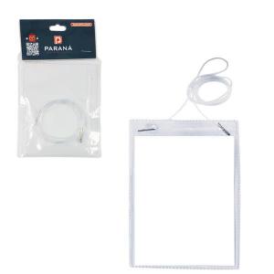 Crachá Silicone Removível Cordão 70X100Mm Eventos