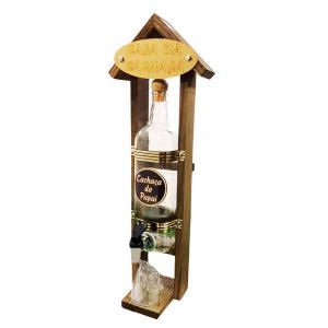 Pingômetro Casa da Cachaça Madeira 1 Litro 52X21X12Cm Presente para Pai