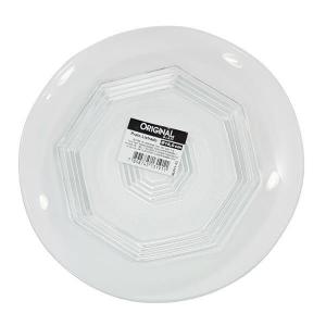 Prato Sobremesa Vidro Listrado 18Cm Decoração