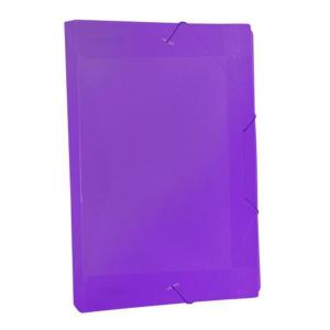 Pasta com Aba Elastico Pp Lombo 20Mm Oficio Lilas Unidade - Dac