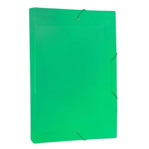 Pasta com Aba Elastico Pp Lombo 30Mm Oficio Verde Unidade - Dac