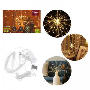 Pisca Natal Firework Luz de Fada 99 Led Sequencial Branco Quente Bivolt 50Cm - Wincy