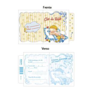 Convite Cha de Bebe Pct.c/10 Kid Art