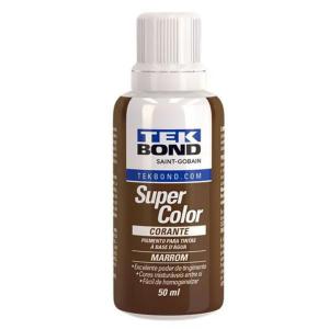 Corante Liquido Super Color Bisnaga 50Ml Marrom - Tekbond