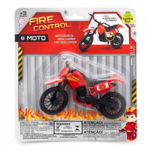 Moto Bombeiro Plástico - Samba Toys