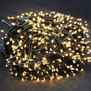Pisca Natal Led Branco Quente 500 Lampadas Fio Verde Fixo Bivolt/50Mt - Global