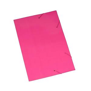 Pasta Polycart Rosa A4 com Aba Elástico para Documentos e Arquivo