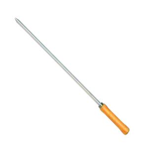 Espeto Simples Trinchante Inox 55Cm Churrasco Carne Assados Resistente Profissional