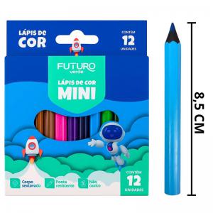 Lápis de Cor Mini 12 Cores Eco Sextavado