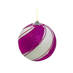 Bola Natal 120Mm Sortidas Decor.c/Gliter Unidade - Ph Fit