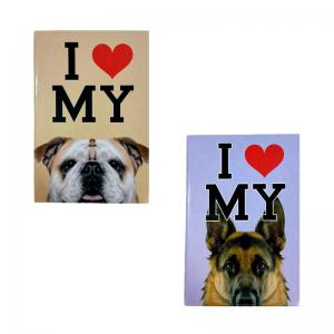 Caderno 1/4 96 Folhas Brochura Capa Dura Dogs Unidade - Maxima
