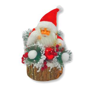 Enfeite Natal Papai Noel C/Base Decorado 20X11Cm