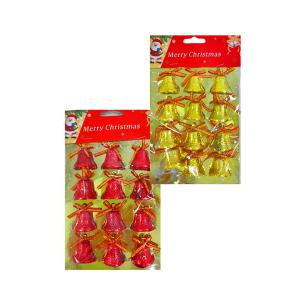Enfeite Natal Sino C/Laco Sortidos C/12 Pcs 3Cm