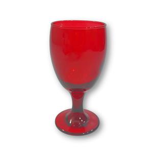 Taça de Água Vermelha Vidro 300Ml Elegante