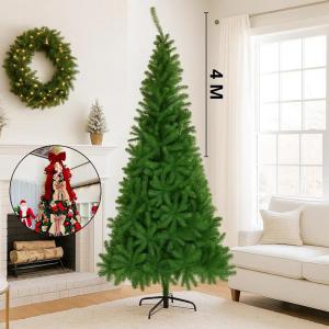 Árvore de Natal Pinheiro Mônaco Verde 400Cm Decoração Festiva Luxuosa