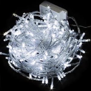 Pisca Natal Led Branco 100 Lamp.seq. Fio Transp. 127V/9 Mt