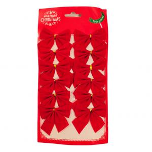 Enfeite Natal Laco Mini Vermelho 5X5Cm C/12Pcs - Multiart