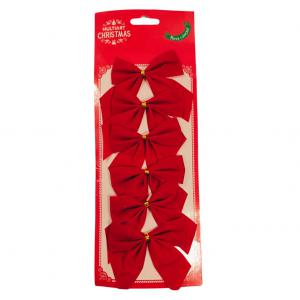 Enfeite Natal Laco Vermelho 6X8Cm C/6Pcs - Multiart