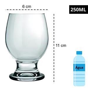 Taça de Vidro Transparente 250Ml para Água