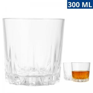 Copo de Vidro Trabalhado para Whisky 300Ml - Presente Elegante