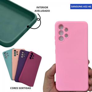 Capa Case P/Celular A32 4G  Aveludada Sortida Forrada
