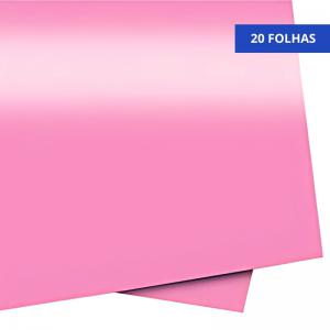 Papel Colorset Rosa Claro 48X66Cm Pacote 20 Folhas