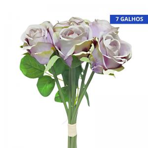 Buque Amarrado de Rosas Marsala com 5 Galhos 32Cm - Cp Import