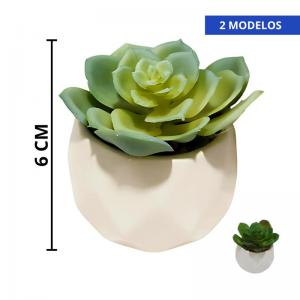 Arranjo Suculenta Cerâmica Decorativa 7Cm